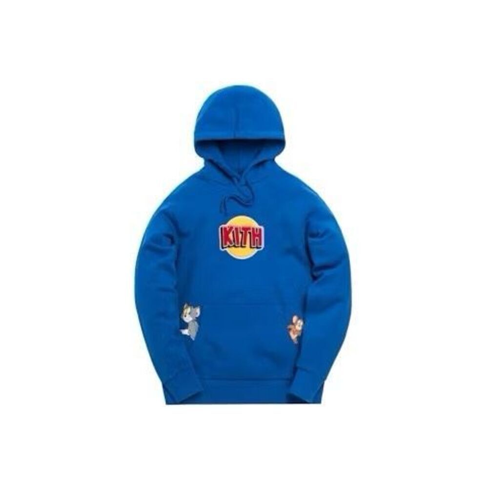 Kith x Tom and Jerry sweatshirt hoodie blue men's size XL